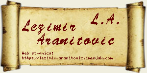 Ležimir Aranitović vizit kartica